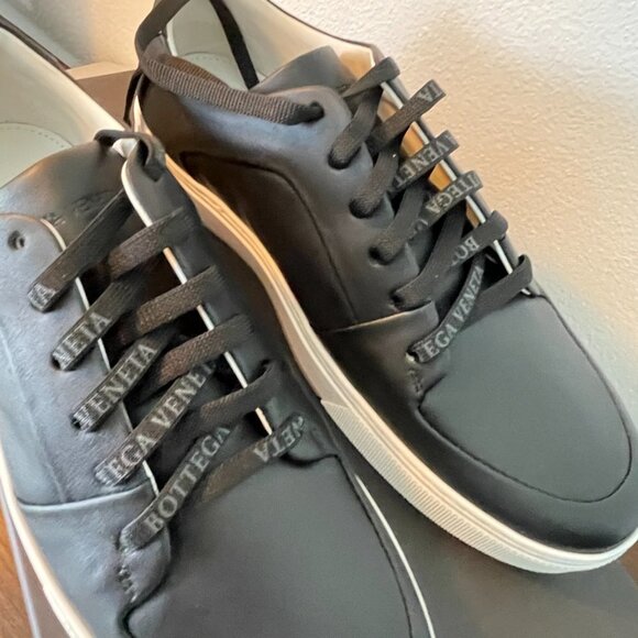 Bottega Veneta 608761 Men's Speedster Black Leather Sneakers, many sizes - Picture 4 of 12